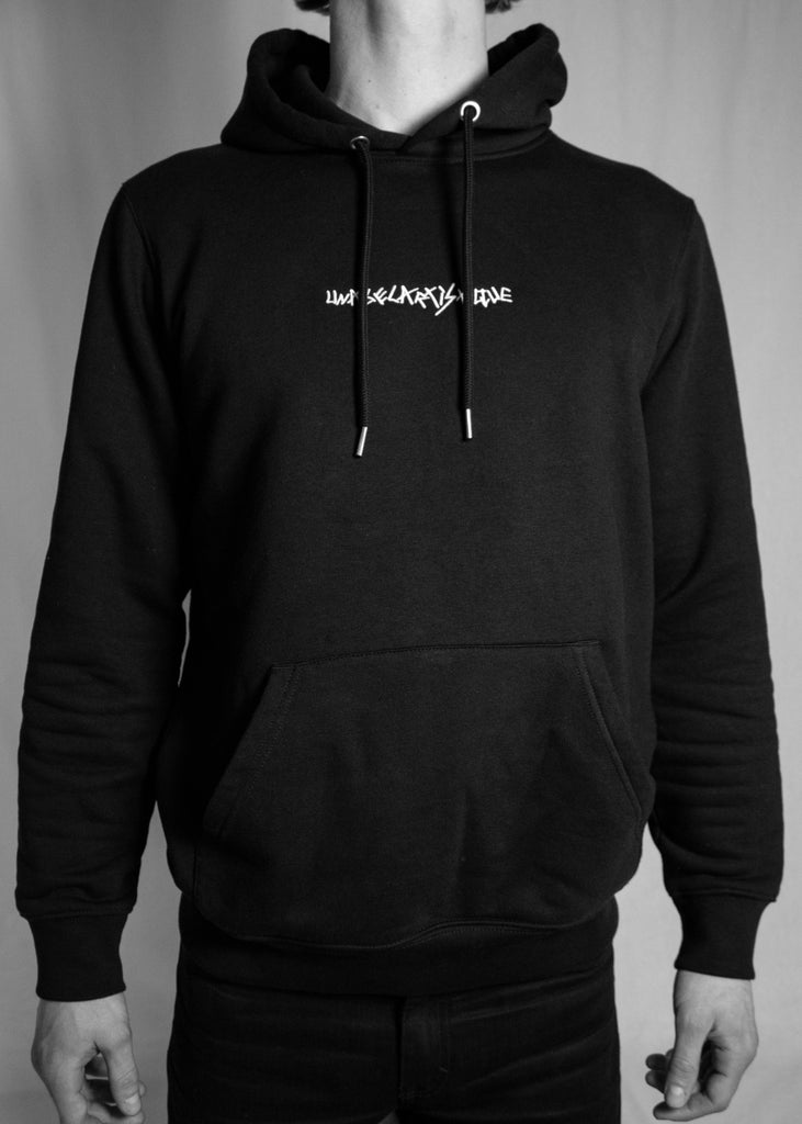 Hoodie met Unabelartistique-logo - Zwart