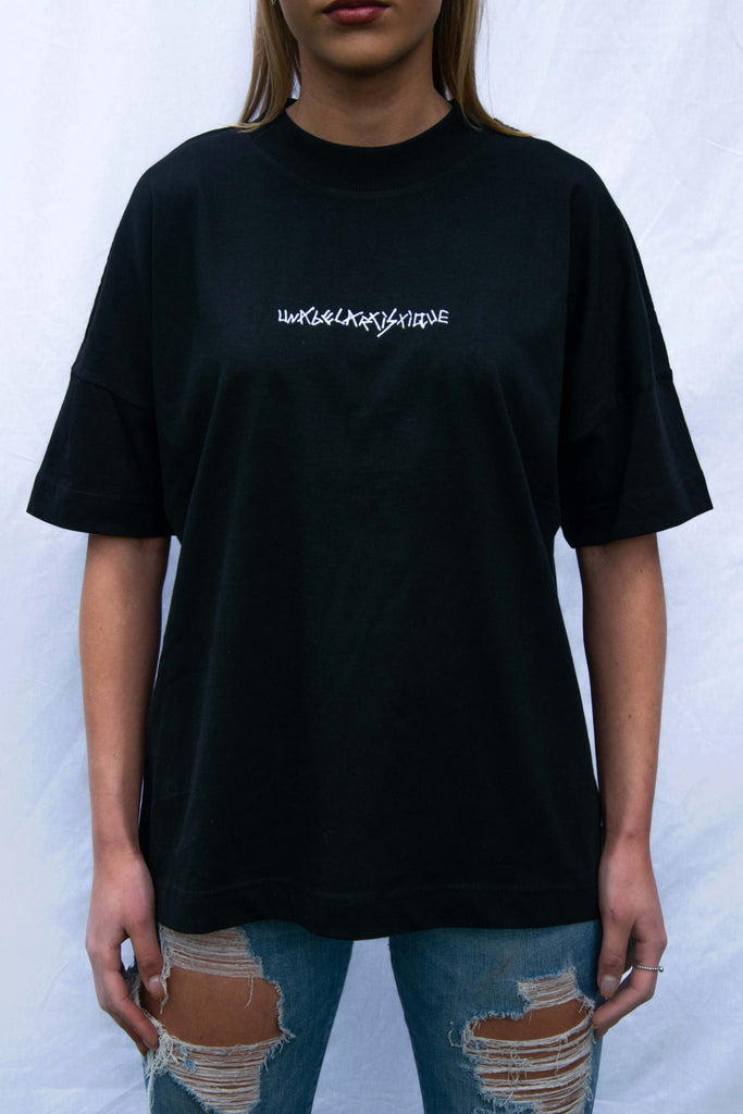 Zwart: T-shirt met Unabelartistique-logo