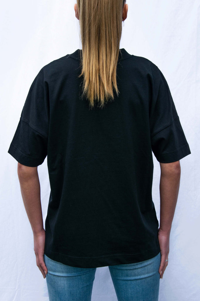 Zwart: T-shirt met Unabelartistique-logo