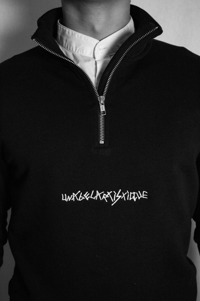 Unabelartistique logo zipped jumper